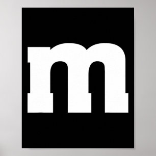 Poster Alphabet majuscule M