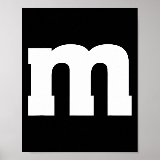 Poster Alphabet majuscule M (Devant)
