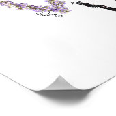 Poster Alphabet Marron et Violet | Fruits et Légumes (Coin)