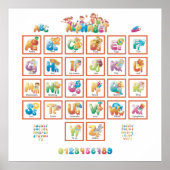 Poster Alphabet mignon (Devant)