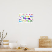 Poster Alphabet Monster (Cuisine)