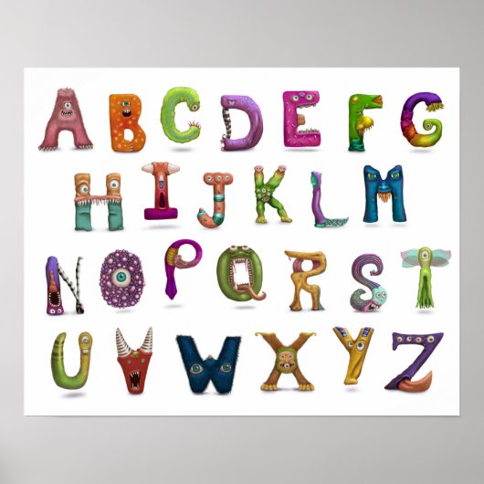 Poster Alphabet Monster (Devant)