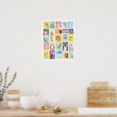 Poster Alphabet mur art Alphabet animaux Salle pour enfan (Cuisine)