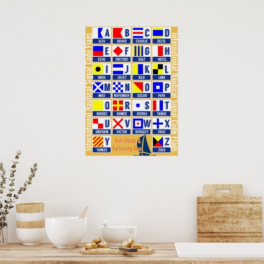 Poster Alphabet Nautique (Cuisine)
