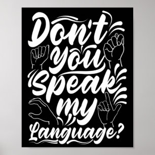 Poster Alphabet Ne Parlez Pas Ma Langue Chantique América
