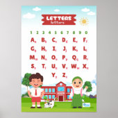 Poster Alphabet & Numbers Educational (Devant)