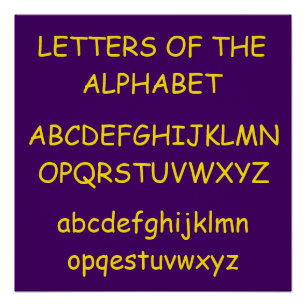 Poster Alphabet par Janz Purple ABC