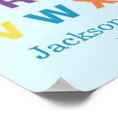 Poster Alphabet Personnalisé Baby Boy (Coin)