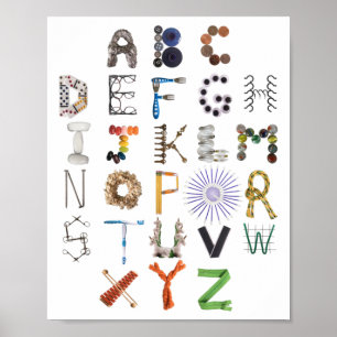 Poster Alphabet phonétique Tous Les Jours Alphabet Objet
