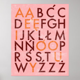 POSTER ALPHABET POLONAIS