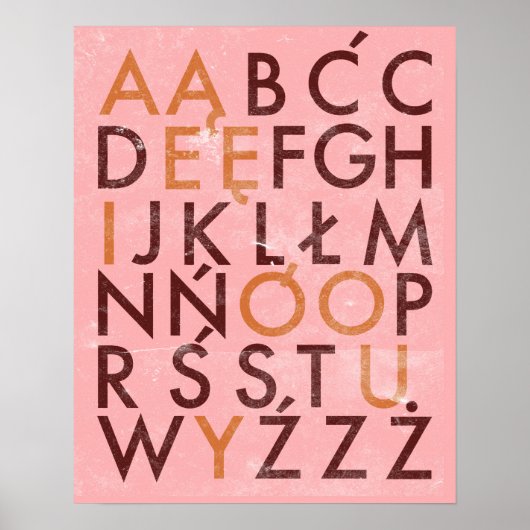 POSTER ALPHABET POLONAIS (Devant)