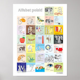 Poster alphabet polonais