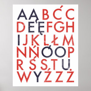 Poster Alphabet polonais