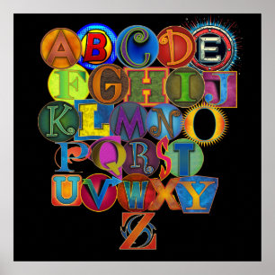 Poster Alphabet pour la chambre d'enfant