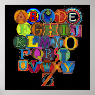 Poster Alphabet pour la chambre d'enfant