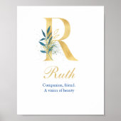 Poster Alphabet R Imprimer Nom initial Signification Post (Devant)