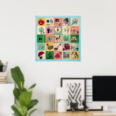 Poster alphabet rétro (Bureau à domicile)