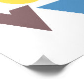 Poster Alphabet rétro géométrique (Coin)