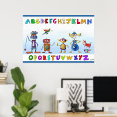 Poster Alphabet robotique par Jerry Hunt (Bureau à domicile)
