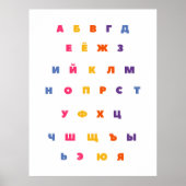 Poster alphabet russe (Devant)