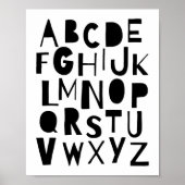 Poster Alphabet scandinave, Décor de la chambre pour enfa (Devant)