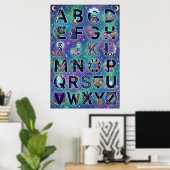 Poster Alphabet sorcier A-Z (Bureau à domicile)