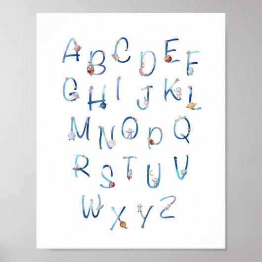 Poster Alphabet spatial (Devant)