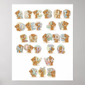 Poster Alphabet Teddy Bear (Devant)