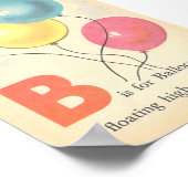 Poster Alphabet Très Vintage, Lettre B (Coin)