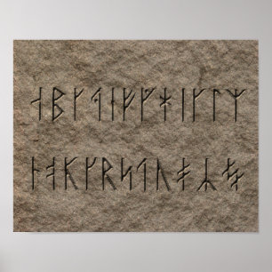 Poster Alphabet viking