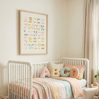 Alphabet vintage en couleurs pastel