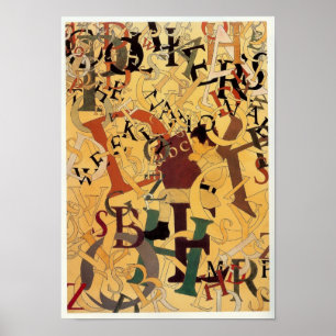 Poster Alphabet vintage Maxfield Parrish
