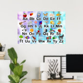 Poster alphabétique ABC 34x23 avec graphisme éléme (Bureau à domicile)