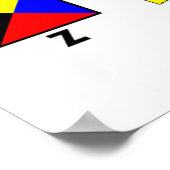 Poster alphabétique et numérique du drapeau nautiq (Coin)