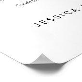 Poster Alphabétique moderne Trouvez votre siège graphique (Coin)