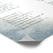 Poster alphabétique Rustique Mariage assis (Coin)