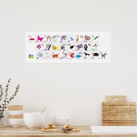Poster Alphabets animaux (Cuisine)