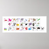 Poster Alphabets animaux (Devant)