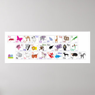 Poster Alphabets animaux