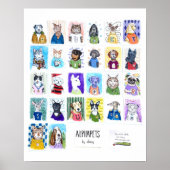 Poster Alphapets de A à Z par Clancy (Devant)