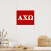 Poster Alphi Chi Omega Lettres Blanches et Rouges (Cuisine)