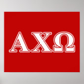 Poster Alphi Chi Omega White and Red Letters (Devant)