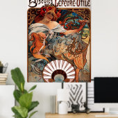 Poster Alphons Mucha Biscuit Publicité (Bureau à domicile)