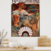 Poster Alphons Mucha Biscuit Publicité (Cuisine)