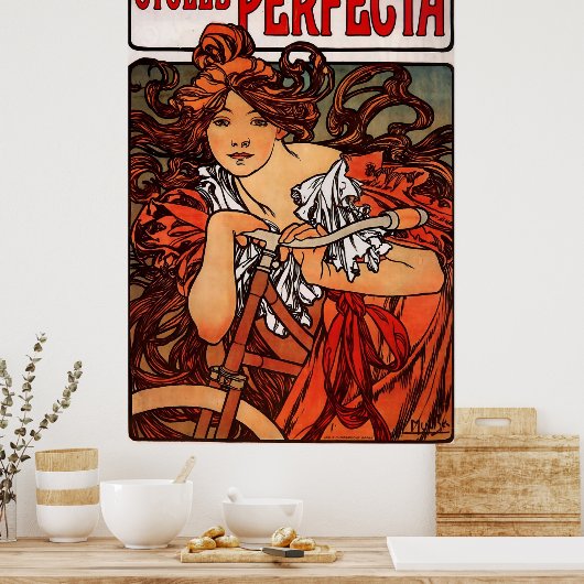 Poster Alphons Mucha Cycles Perfecta (Cuisine)