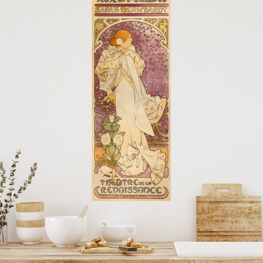 Poster Alphons Mucha La Dame Aux Camelias (Cuisine)