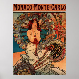 Poster Alphons Mucha Monaco Monte Carlo