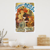 Poster Alphonse (Alfons) Mucha : Bieres de la Meuse (2) (Cuisine)