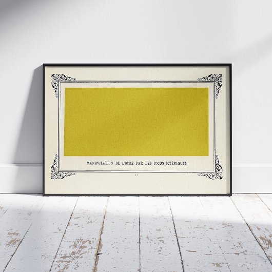 Poster Alphonse Allais, Poisson d'avril, Jaune, Art Abstr