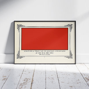 Poster Alphonse Allais, Poisson d'avril, Rouge, Art Abstr